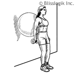 Ball Biceps Curl – Standing GIF