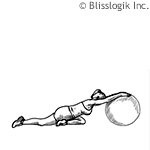 Shoulder Chest and Hips Stretch with Ball