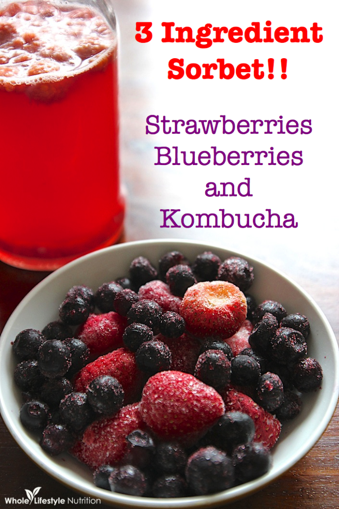 3 Minutes, 3 Ingredients Kombucha Berry Sorbet Vitamix Recipe Whole