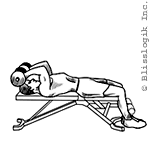 lying triceps extension GIF